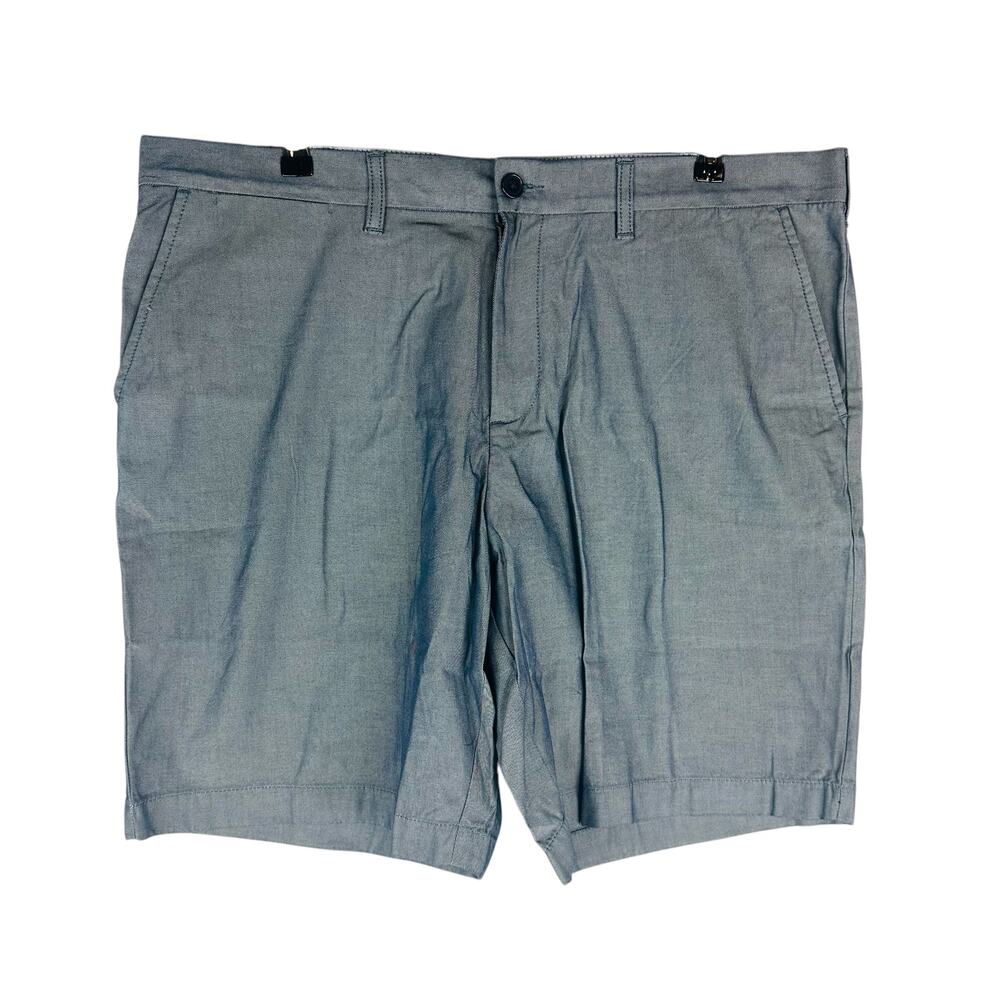 New Tommy Hilfiger Mens Sz 40W Shorts Grey Khakis Flat-Front Pockets Stretch NWT